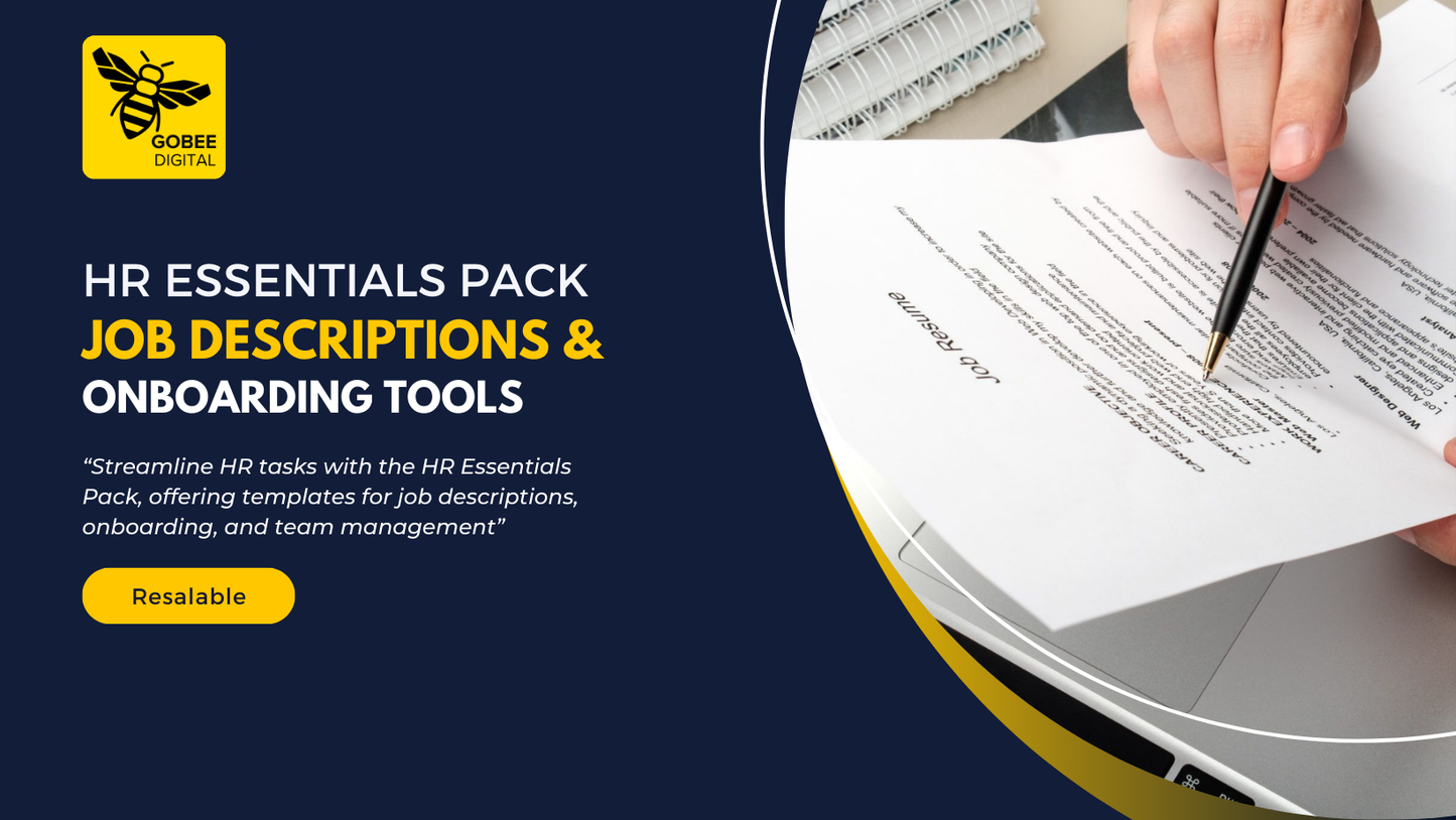 HR Essentials Pack: Job Descriptions & Onboarding Tools