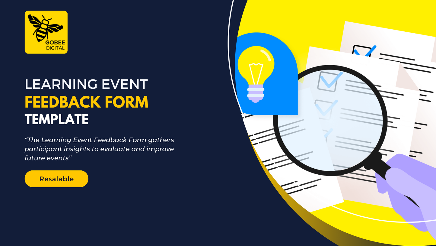 Learning Event Feedback Form Template