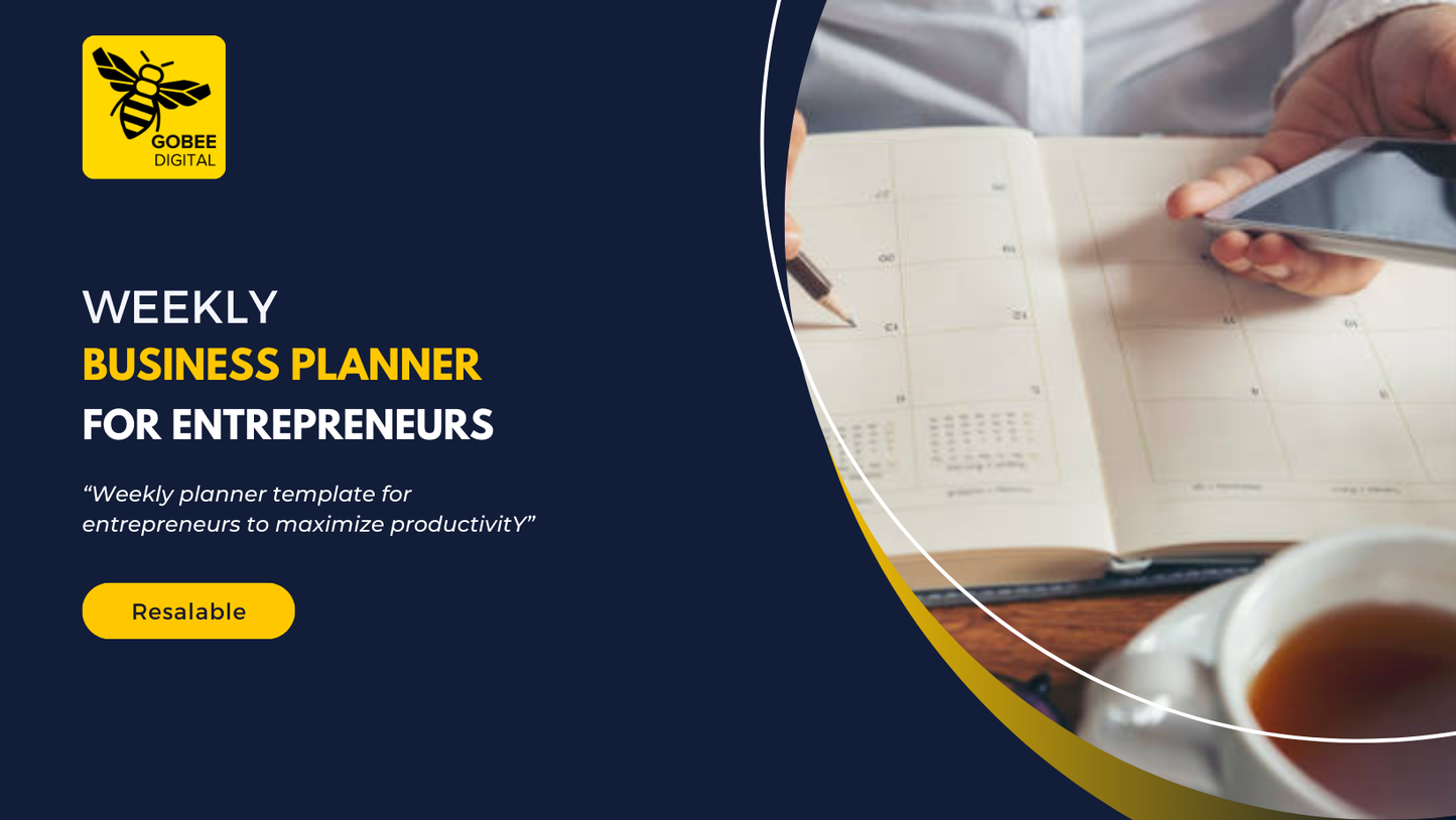 Weekly Business Planner Template for Entrepreneurs