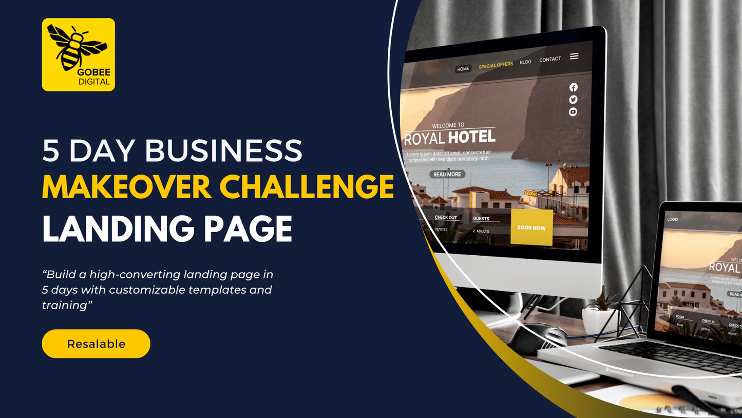 5 Day Business Makeover Challenge - Landing Page